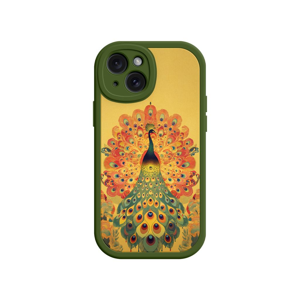 Peacock iPhone Case – Artistic Bird Design with Vibrant Feathers & Boho Style