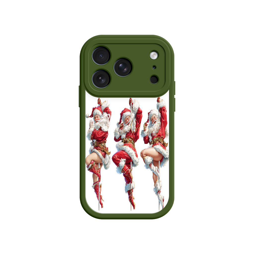 Holiday iPhone case with festive red costumes