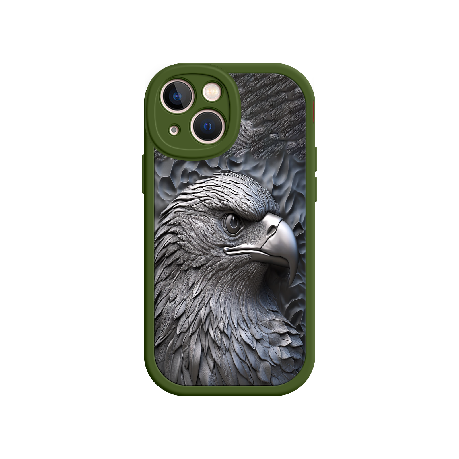 Embossed Eagle iPhone 17 Case – Grayscale 3D Design, Rugged Protective Cover, Symbol of Strength & Freedom