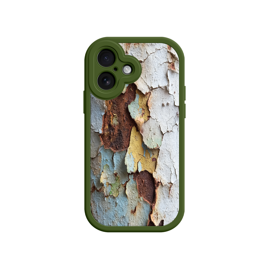 Distressed paint phone case with emotional depth