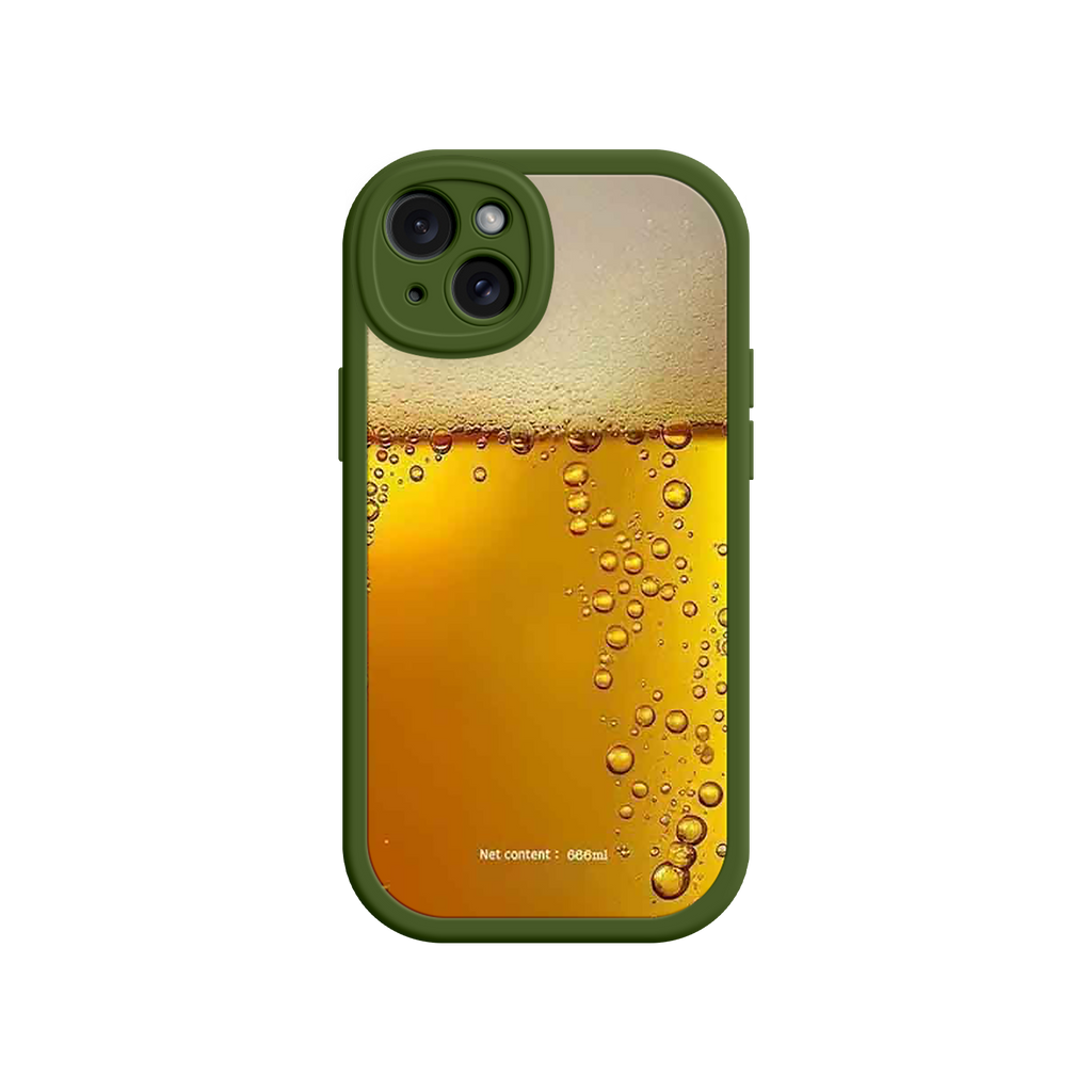 Funny Beer Glass Phone Case – Realistic Foam Design, Novelty Gift for Beer Lovers