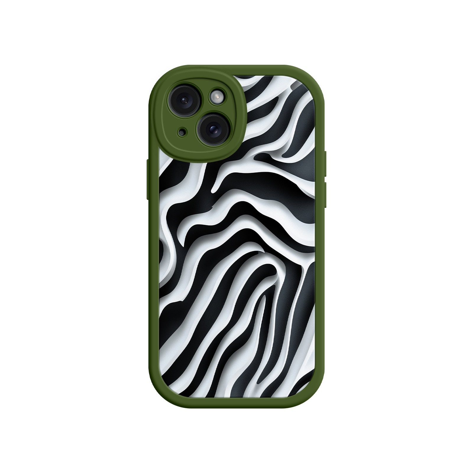 Zebra Pattern iPhone 17 Case – Black & White Protective Cover for iPhone 16 Pro / Max