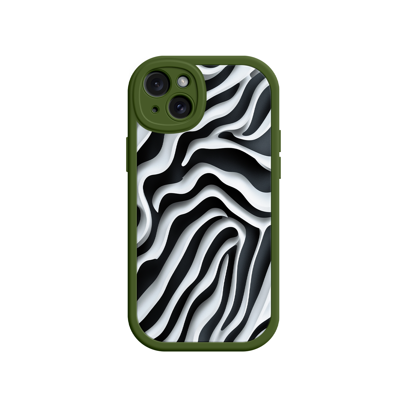 Zebra Pattern iPhone 17 Case – Black & White Protective Cover for iPhone 16 Pro / Max