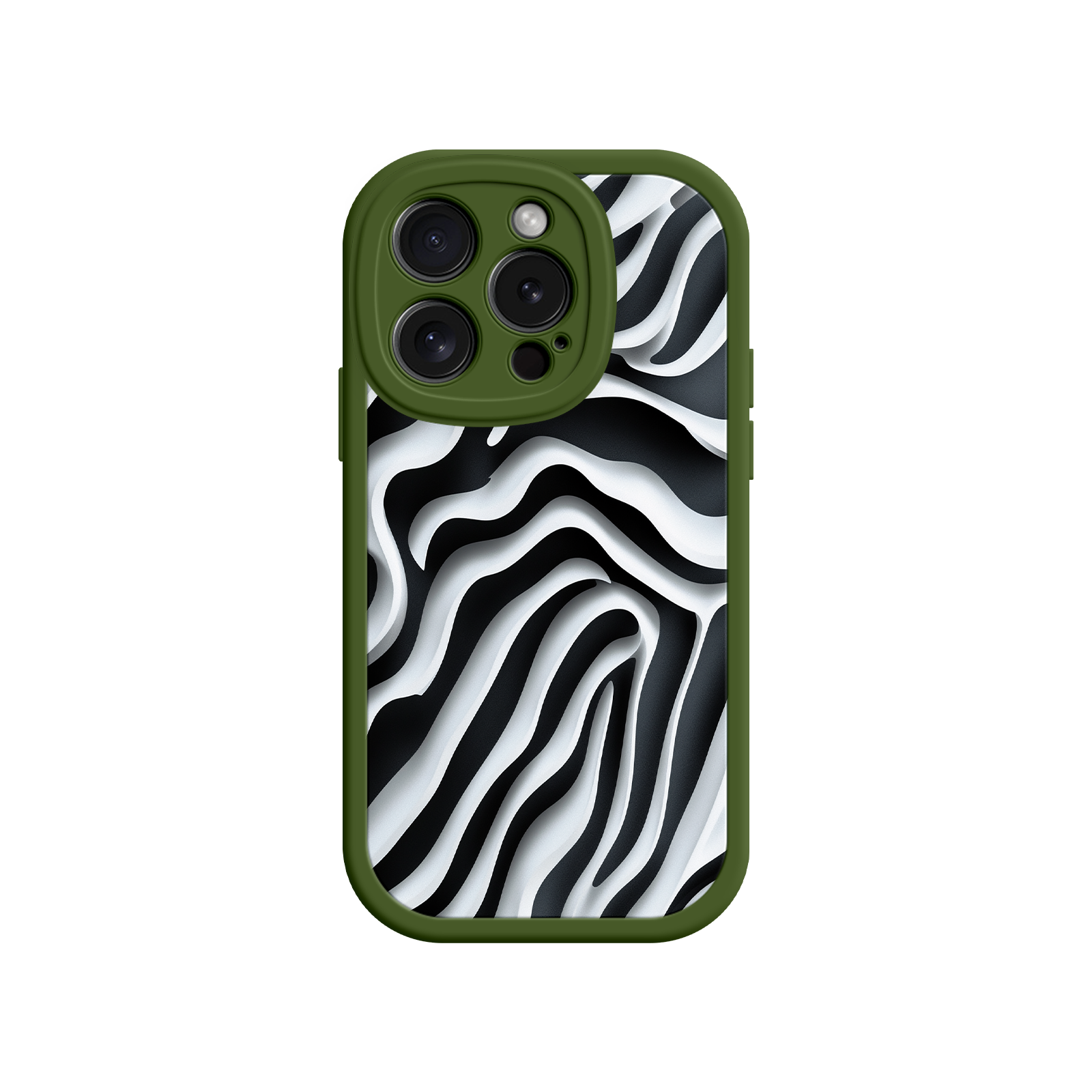 Zebra Pattern iPhone 17 Case – Black & White Protective Cover for iPhone 16 Pro / Max