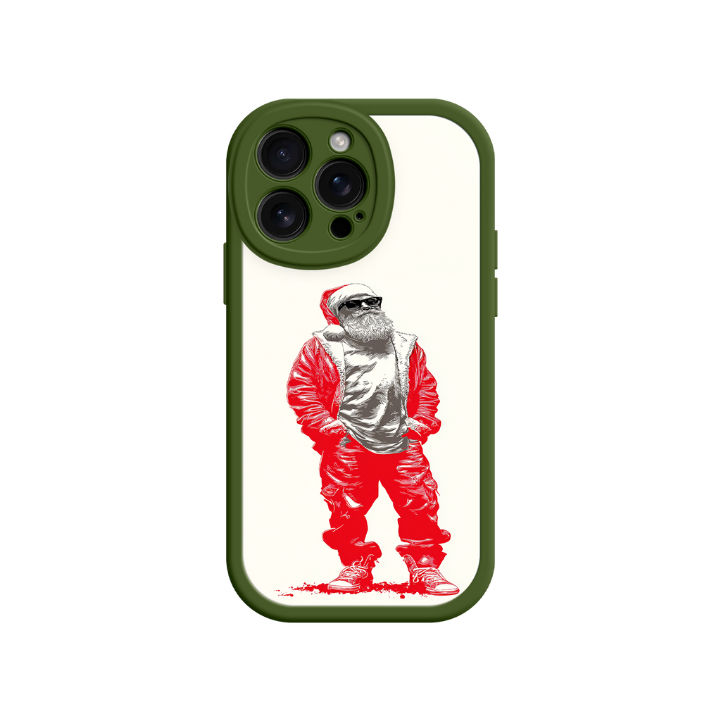 Streetwear Santa phone case with confident pose