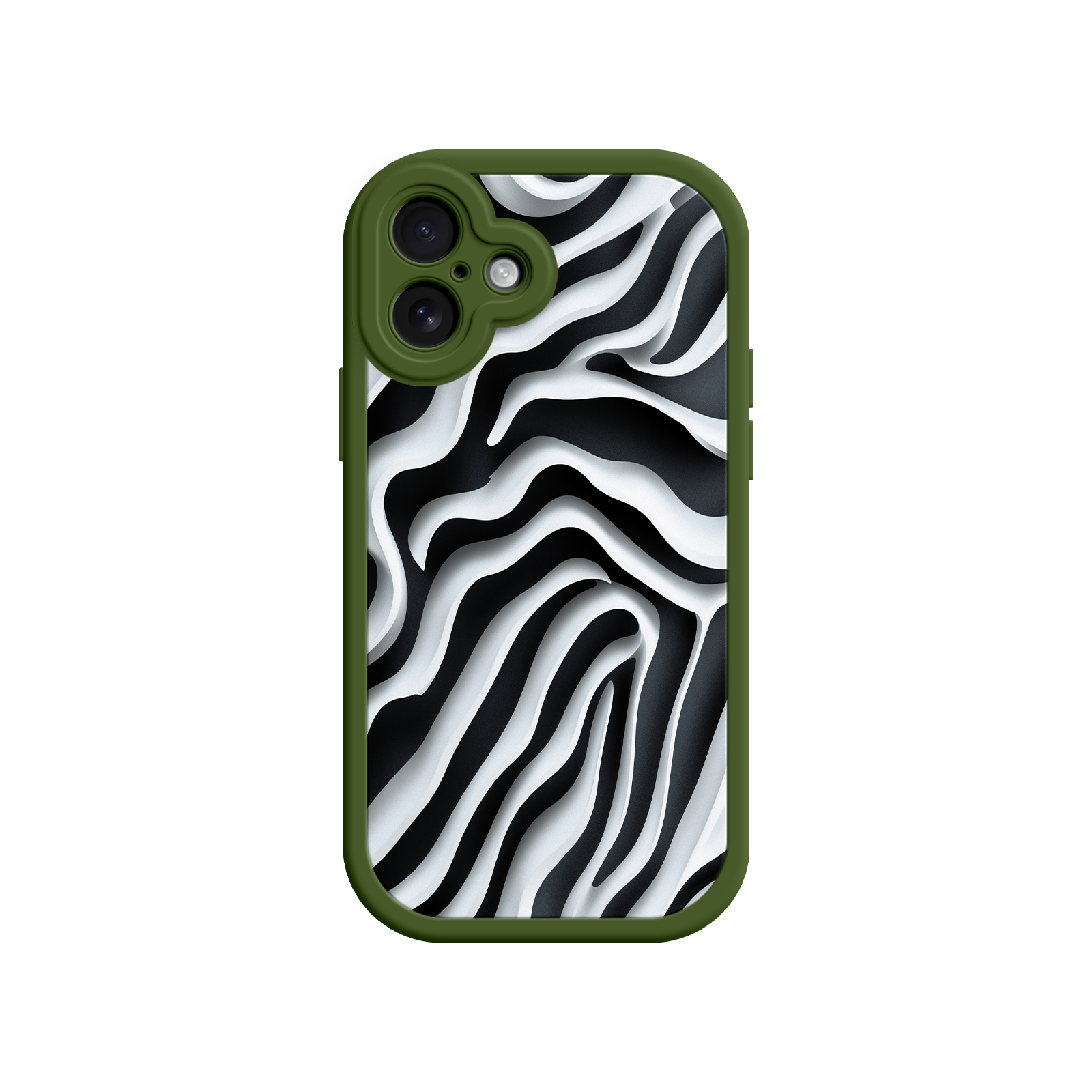 Zebra Pattern iPhone 17 Case – Black & White Protective Cover for iPhone 16 Pro / Max