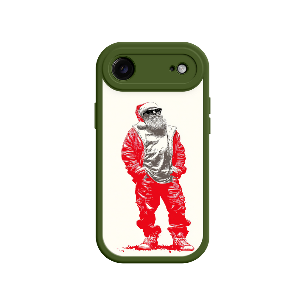Red Santa phone case with modern streetwear design