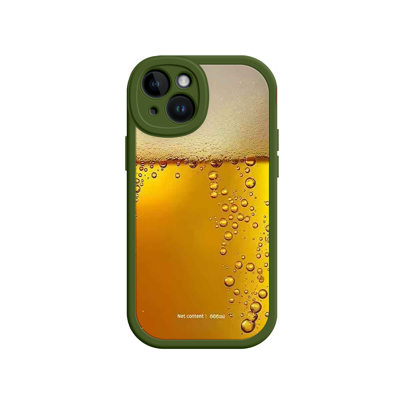 Funny Beer Glass Phone Case – Realistic Foam Design, Novelty Gift for Beer Lovers
