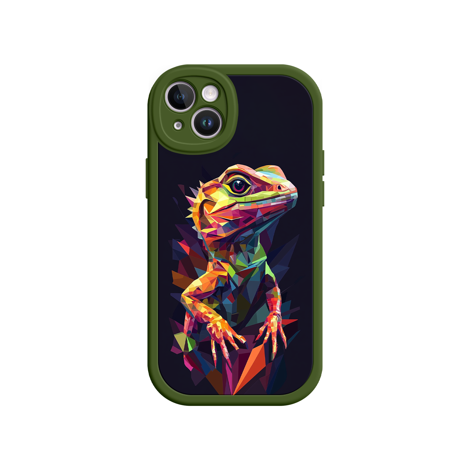 Geometric Lizard iPhone 17 Case – Colorful Polygon Art, Protective Animal Print Cover, Bold Reptile Design