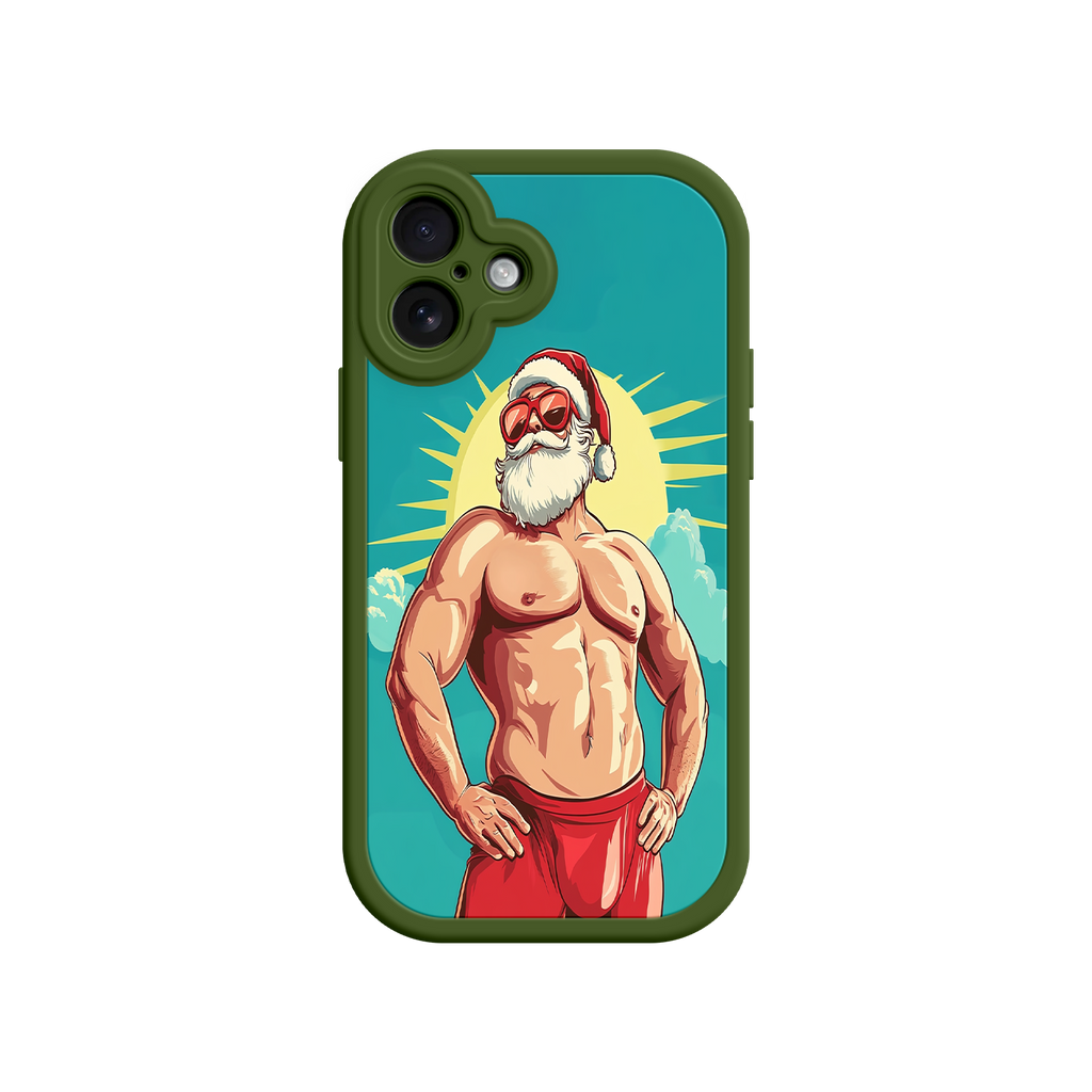 Santa Claus phone case with bold holiday theme