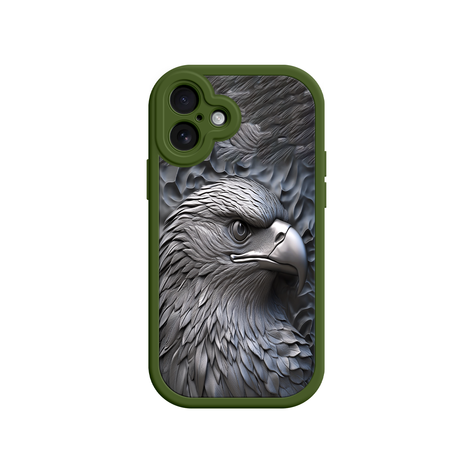 Embossed Eagle iPhone 17 Case – Grayscale 3D Design, Rugged Protective Cover, Symbol of Strength & Freedom