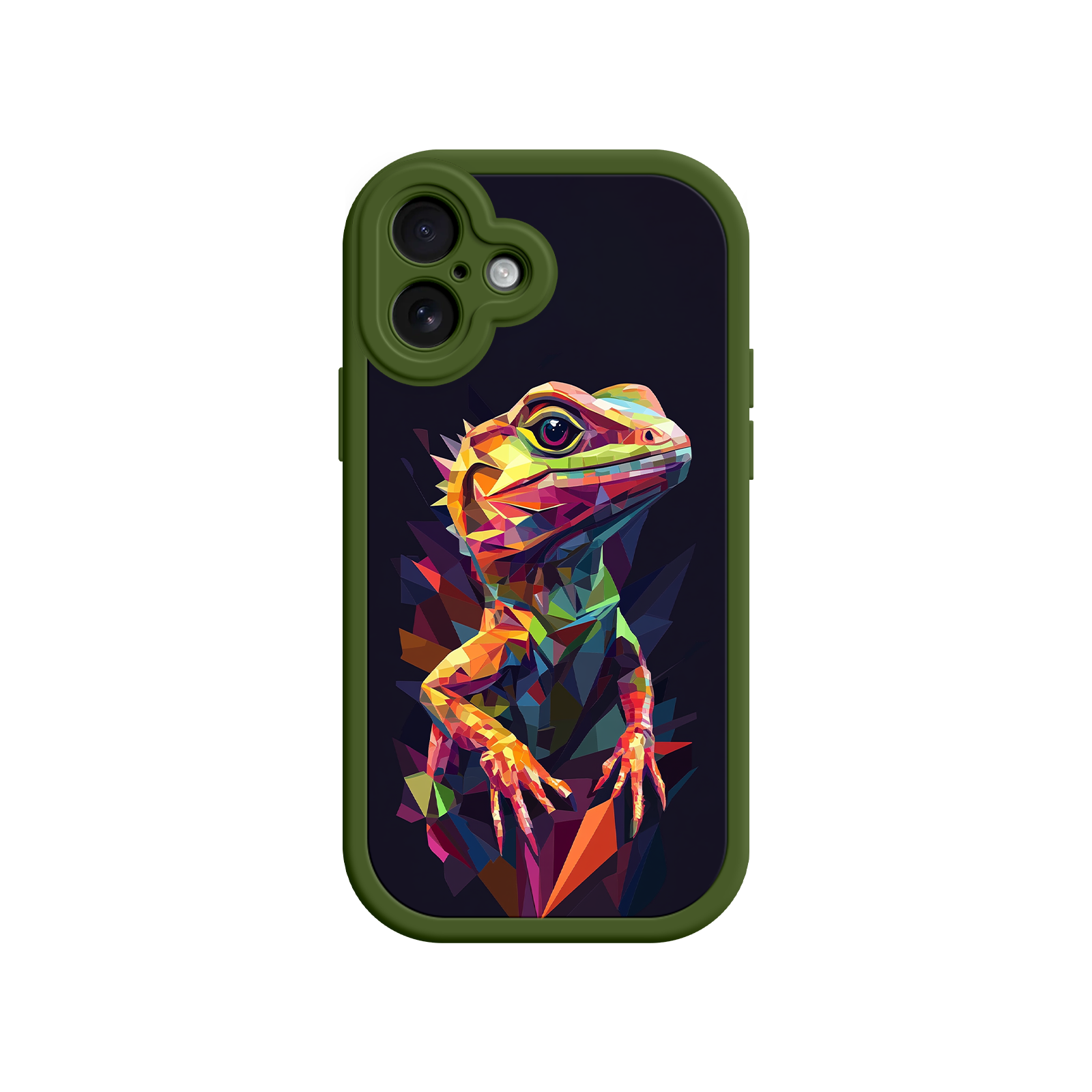 Geometric Lizard iPhone 17 Case – Colorful Polygon Art, Protective Animal Print Cover, Bold Reptile Design