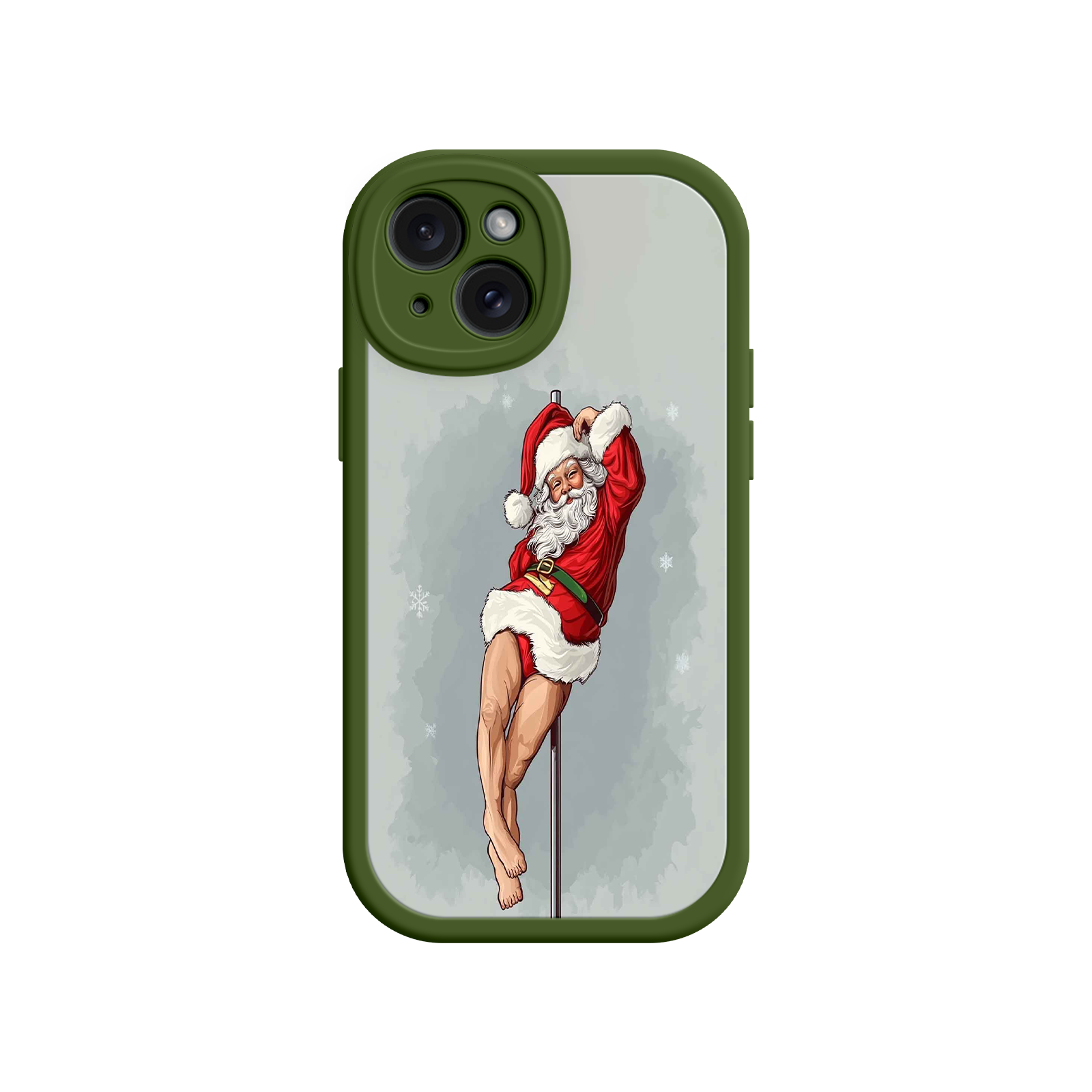 Pole Dancing Santa Claus iPhone 17 Case – Funny Christmas Art, Cheeky Holiday Design, Festive Adult Humor