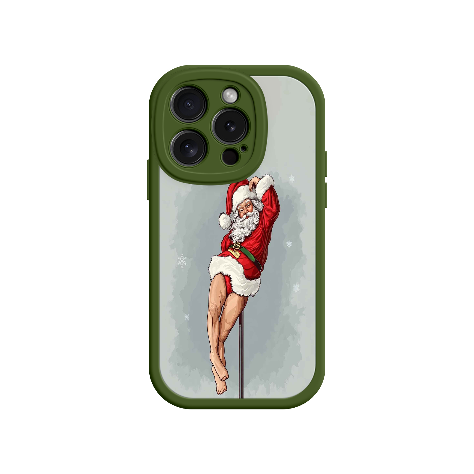 Pole Dancing Santa Claus iPhone 17 Case – Funny Christmas Art, Cheeky Holiday Design, Festive Adult Humor