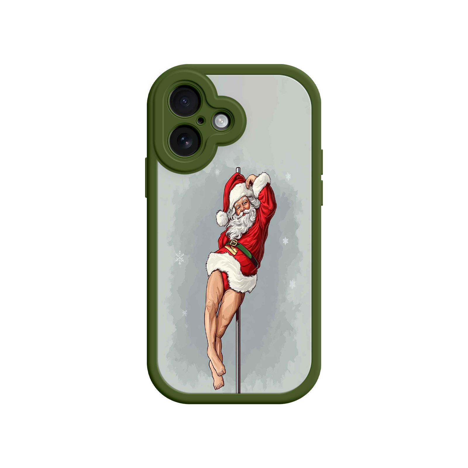 Pole Dancing Santa Claus iPhone 17 Case – Funny Christmas Art, Cheeky Holiday Design, Festive Adult Humor