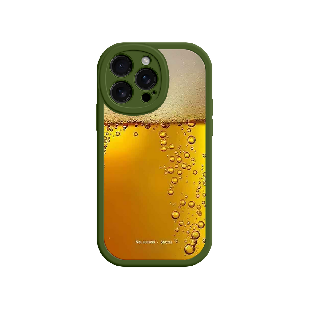 Funny Beer Glass Phone Case – Realistic Foam Design, Novelty Gift for Beer Lovers
