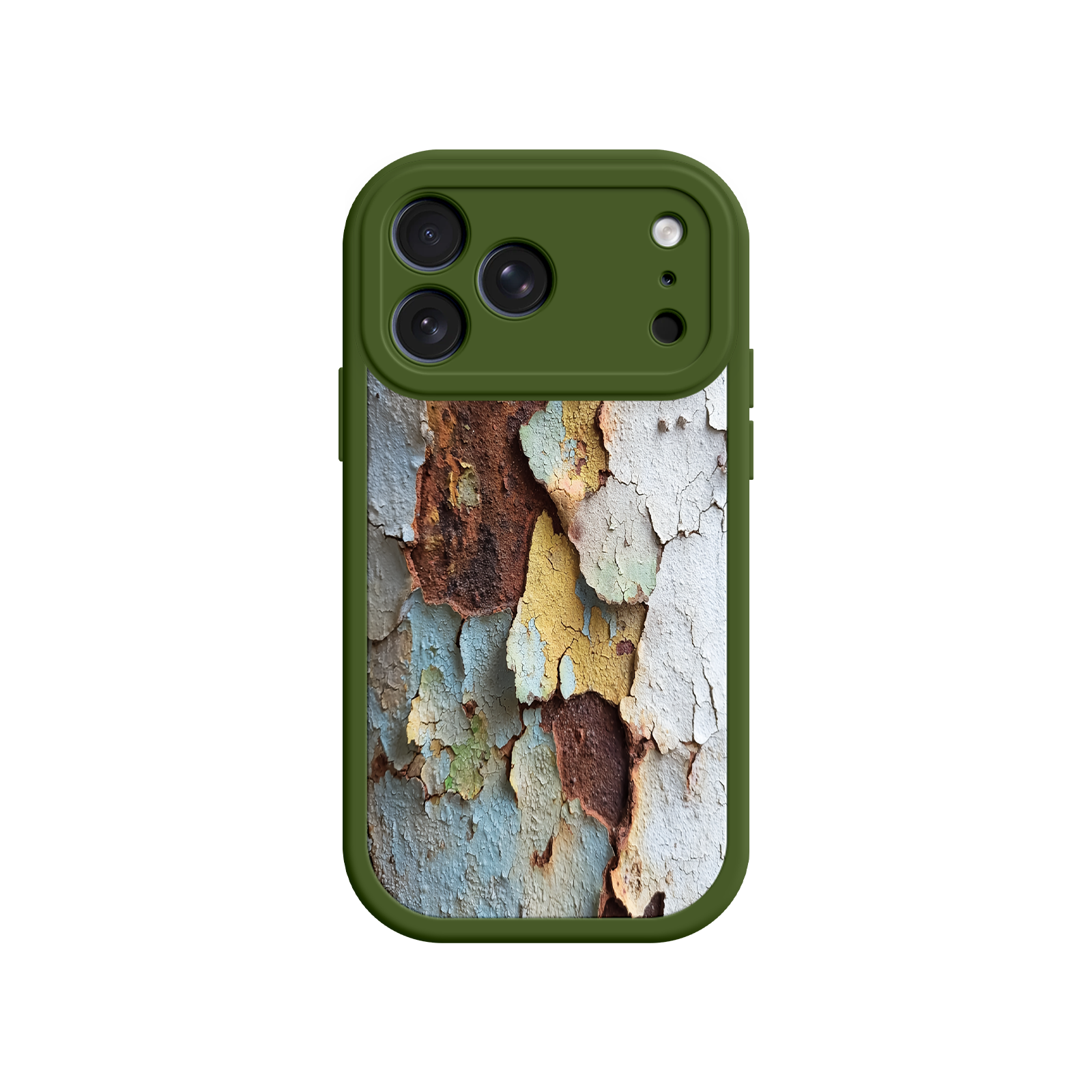 Abstract paint texture phone case in earthy tones