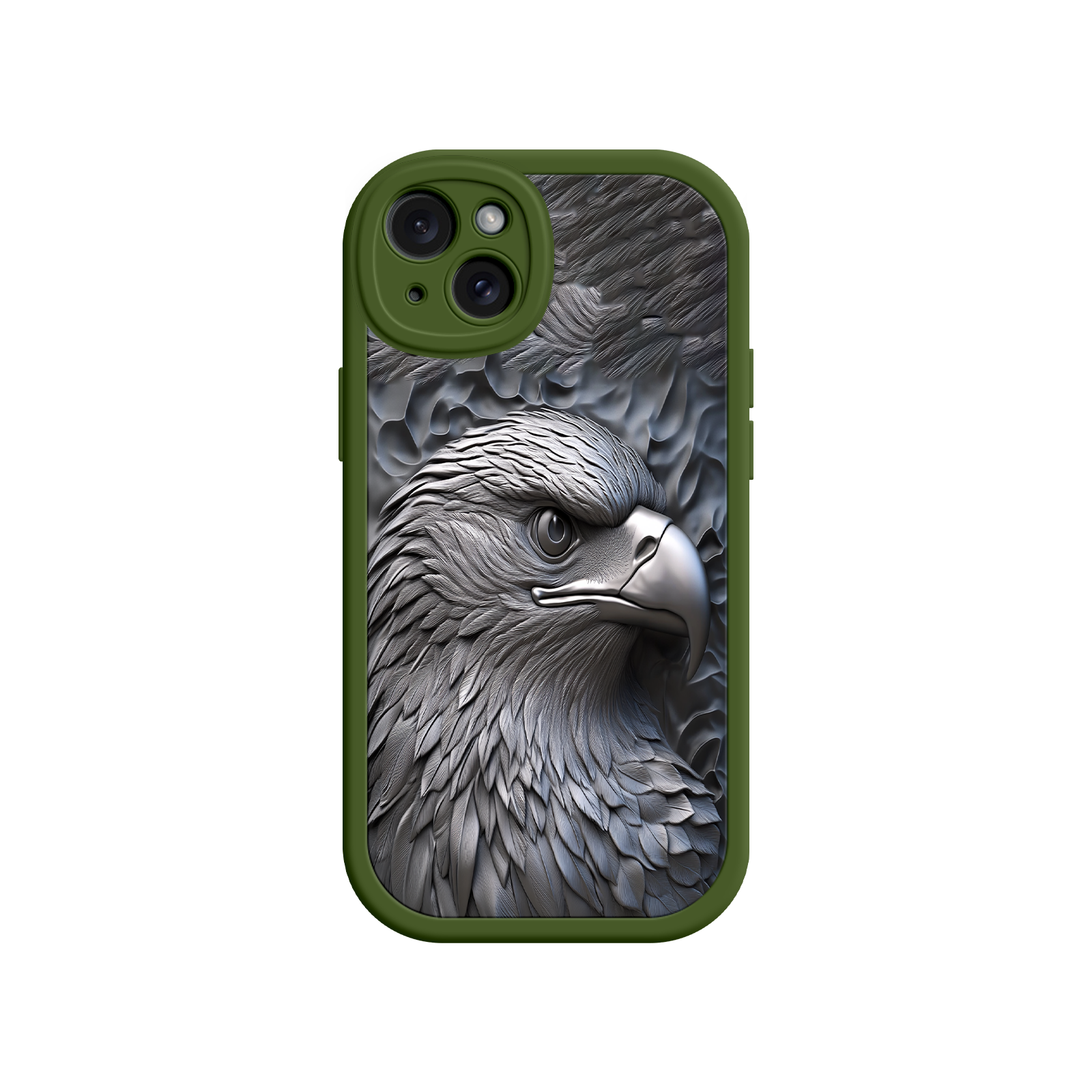 Embossed Eagle iPhone 17 Case – Grayscale 3D Design, Rugged Protective Cover, Symbol of Strength & Freedom