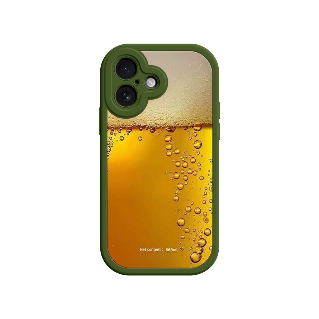 Funny Beer Glass Phone Case – Realistic Foam Design, Novelty Gift for Beer Lovers