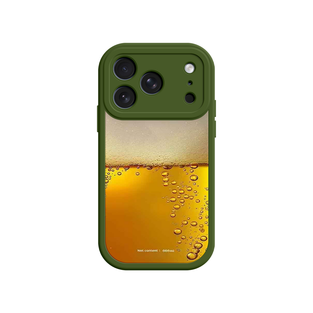 Funny Beer Glass Phone Case – Realistic Foam Design, Novelty Gift for Beer Lovers