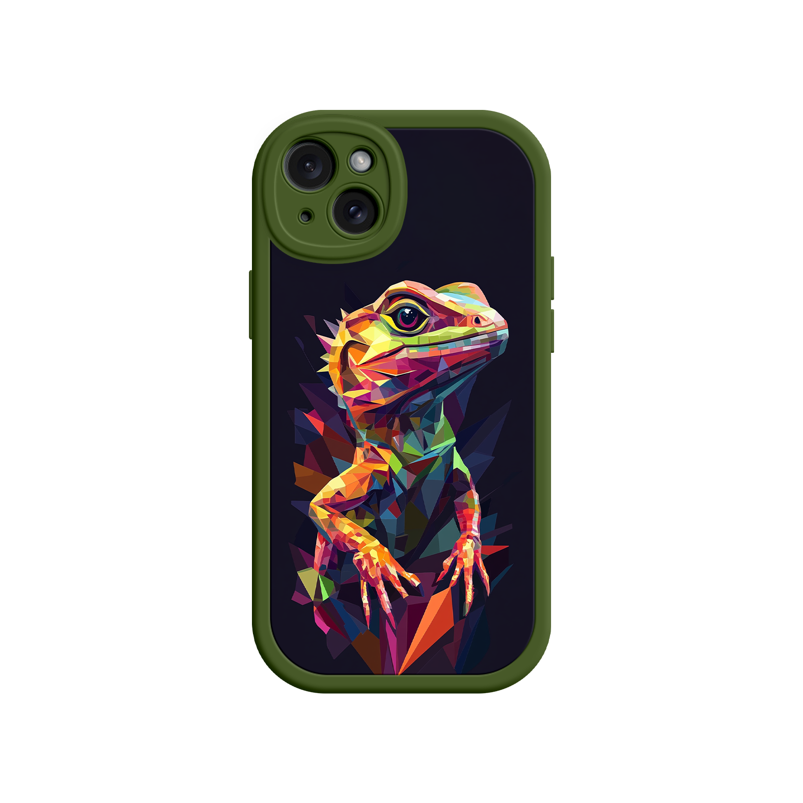 Geometric Lizard iPhone 17 Case – Colorful Polygon Art, Protective Animal Print Cover, Bold Reptile Design