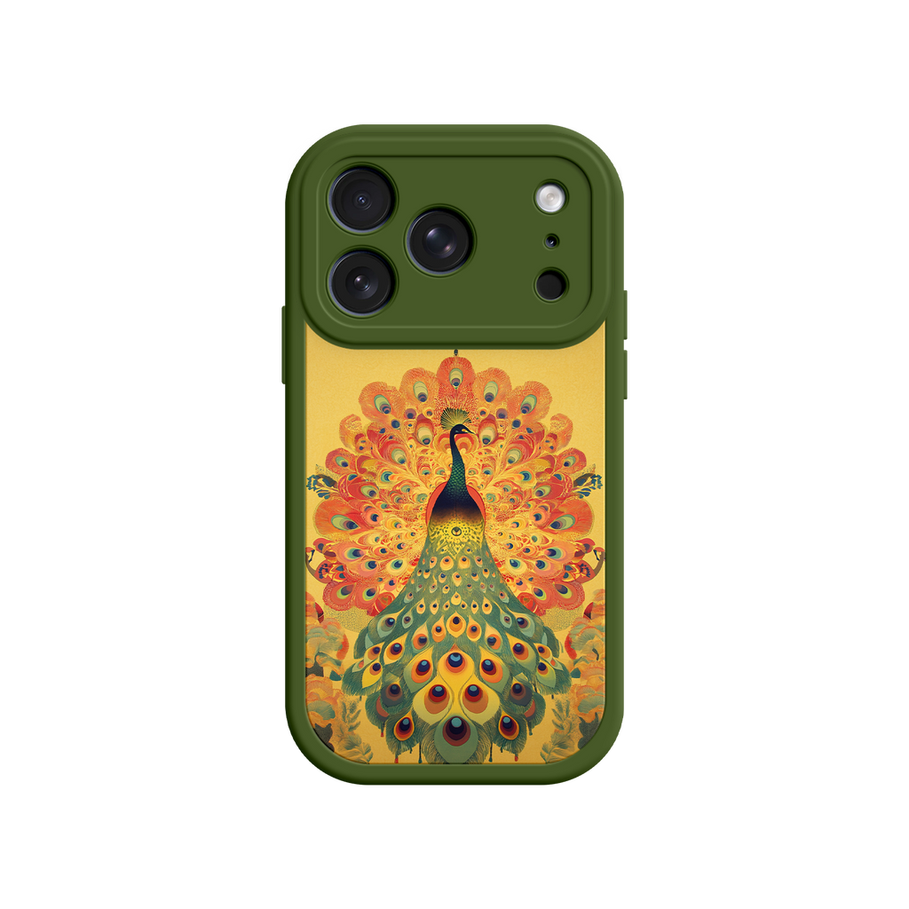 Peacock iPhone Case – Artistic Bird Design with Vibrant Feathers & Boho Style