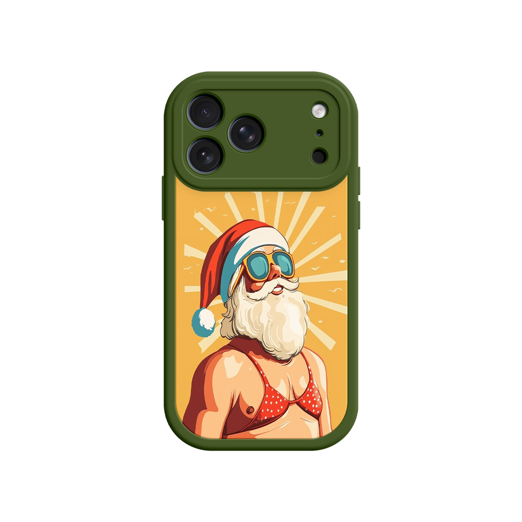 Christmas gift idea phone case with funny Santa