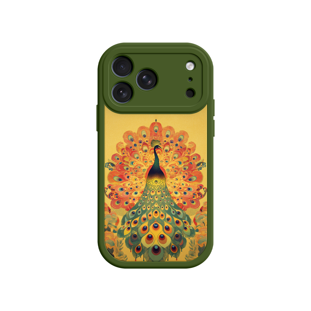 Peacock iPhone Case – Artistic Bird Design with Vibrant Feathers & Boho Style