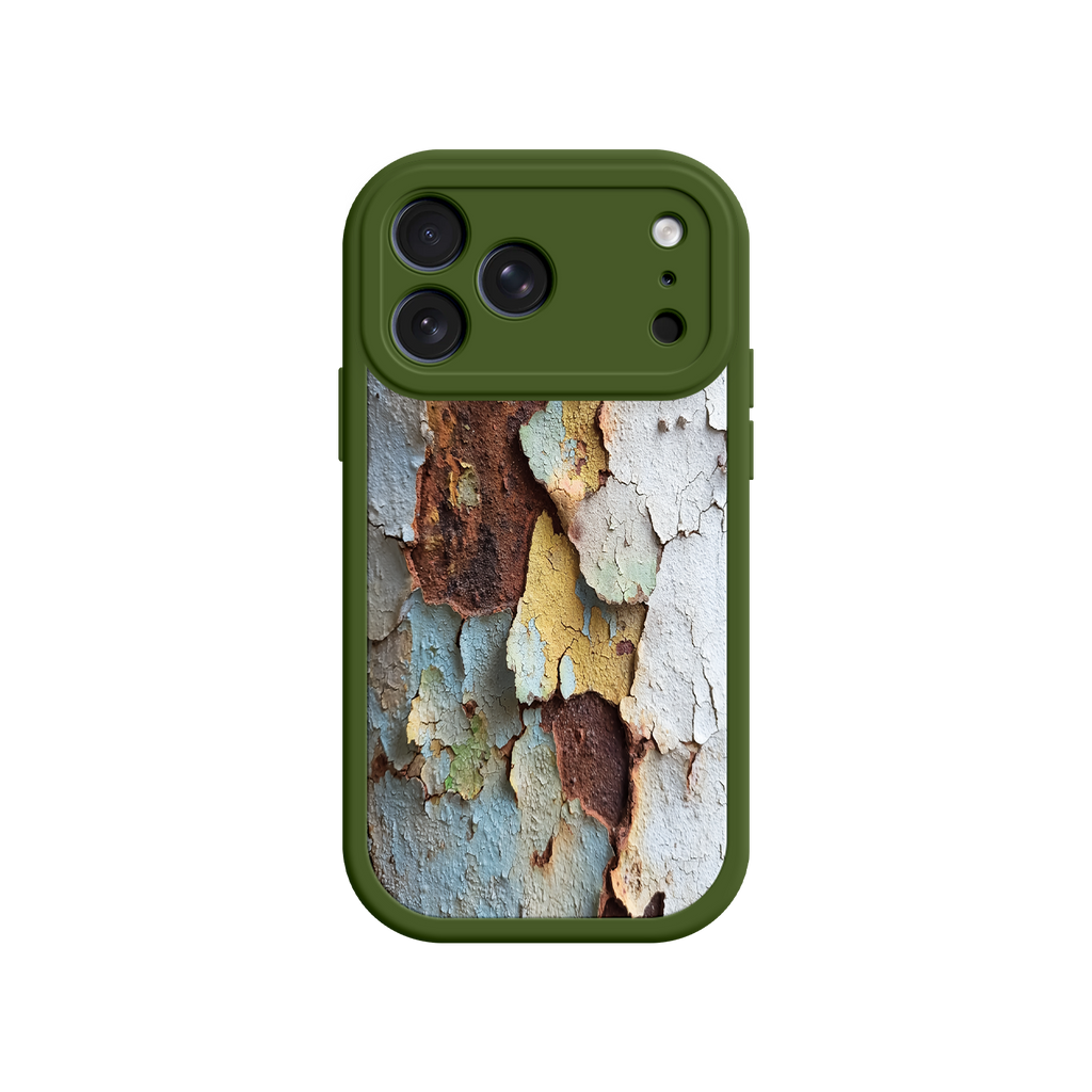 Artistic phone case with global vintage aesthetic