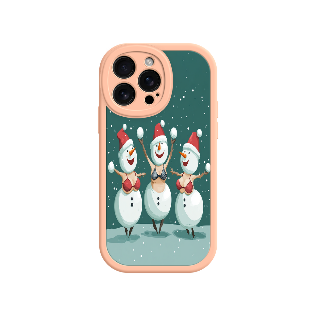 Festive Snowman iPhone 17 Case – Funny Christmas Art, Jolly Holiday Design, Soft Snowflakes