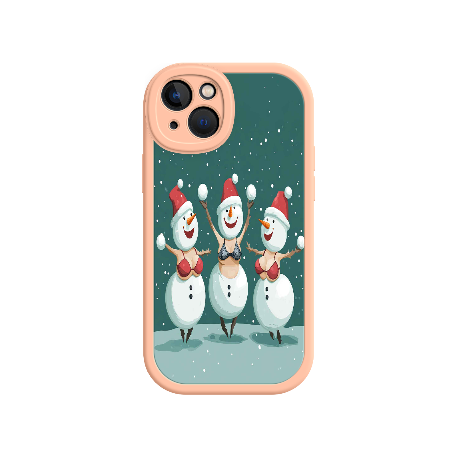 Festive Snowman iPhone 17 Case – Funny Christmas Art, Jolly Holiday Design, Soft Snowflakes