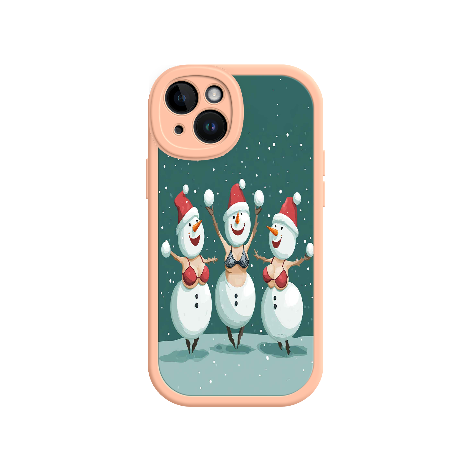 Festive Snowman iPhone 17 Case – Funny Christmas Art, Jolly Holiday Design, Soft Snowflakes
