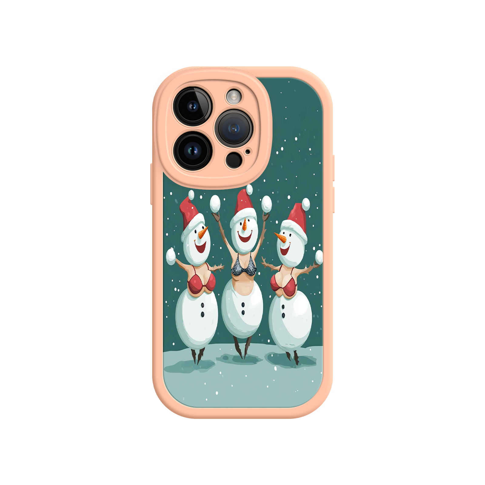 Festive Snowman iPhone 17 Case – Funny Christmas Art, Jolly Holiday Design, Soft Snowflakes