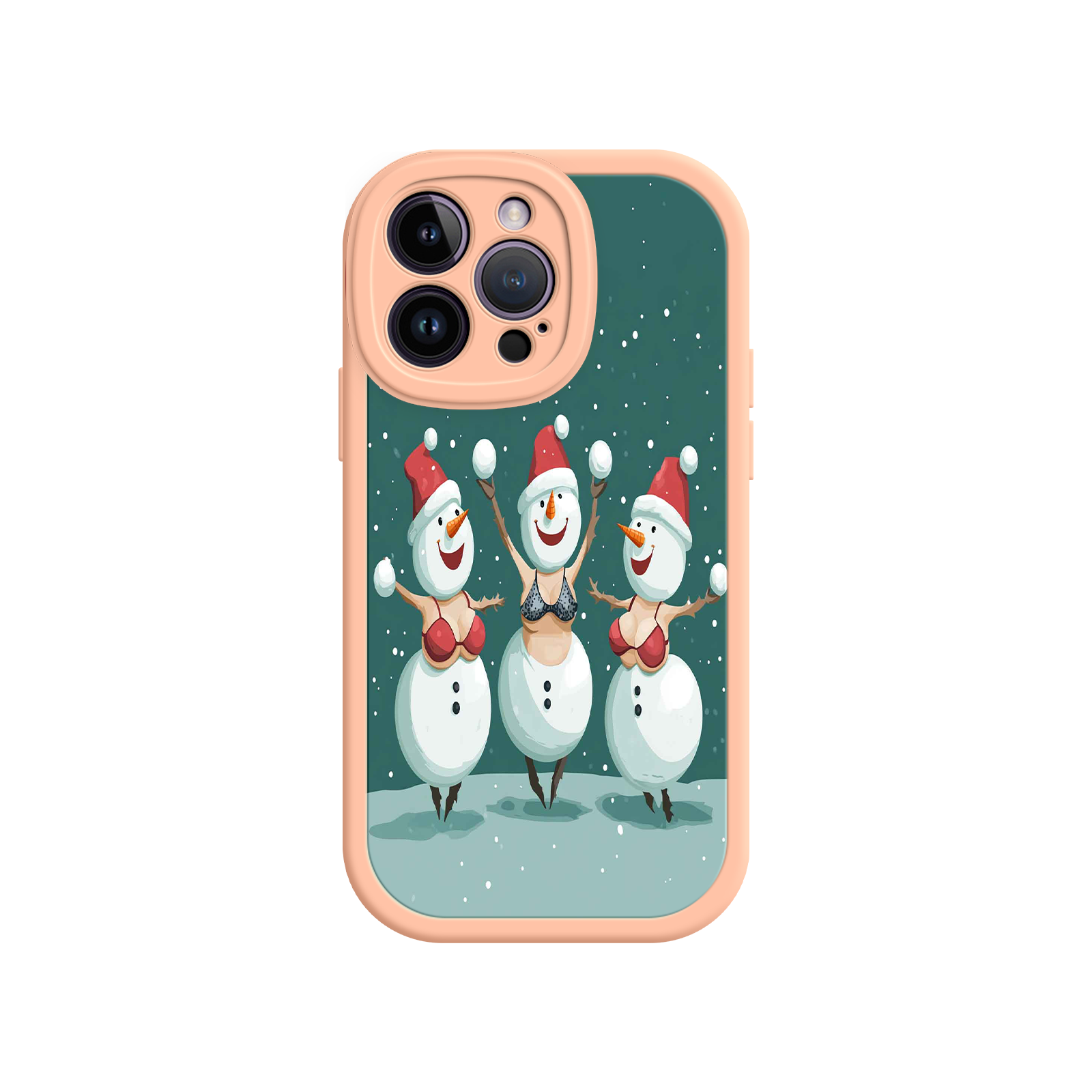 Festive Snowman iPhone 17 Case – Funny Christmas Art, Jolly Holiday Design, Soft Snowflakes