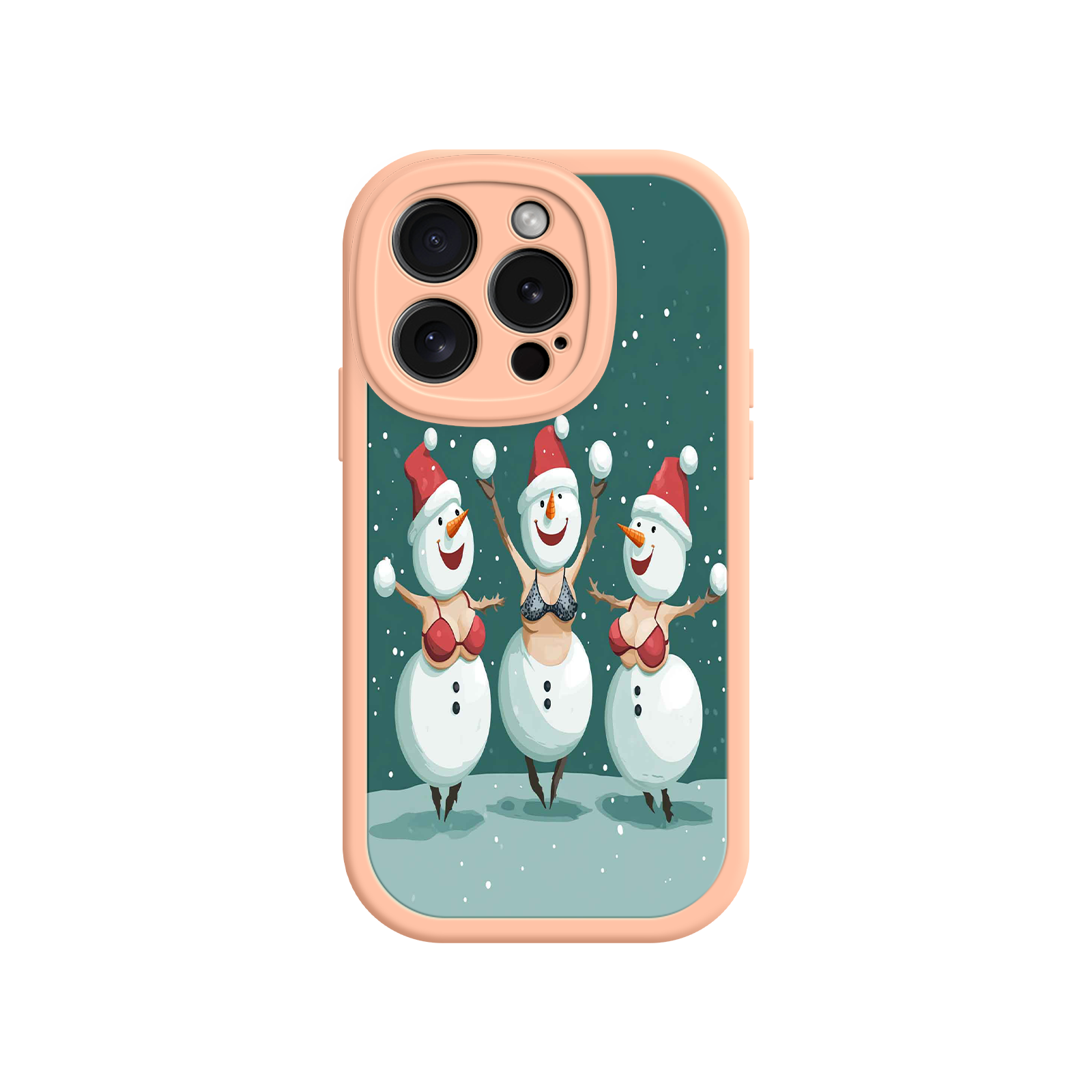 Festive Snowman iPhone 17 Case – Funny Christmas Art, Jolly Holiday Design, Soft Snowflakes