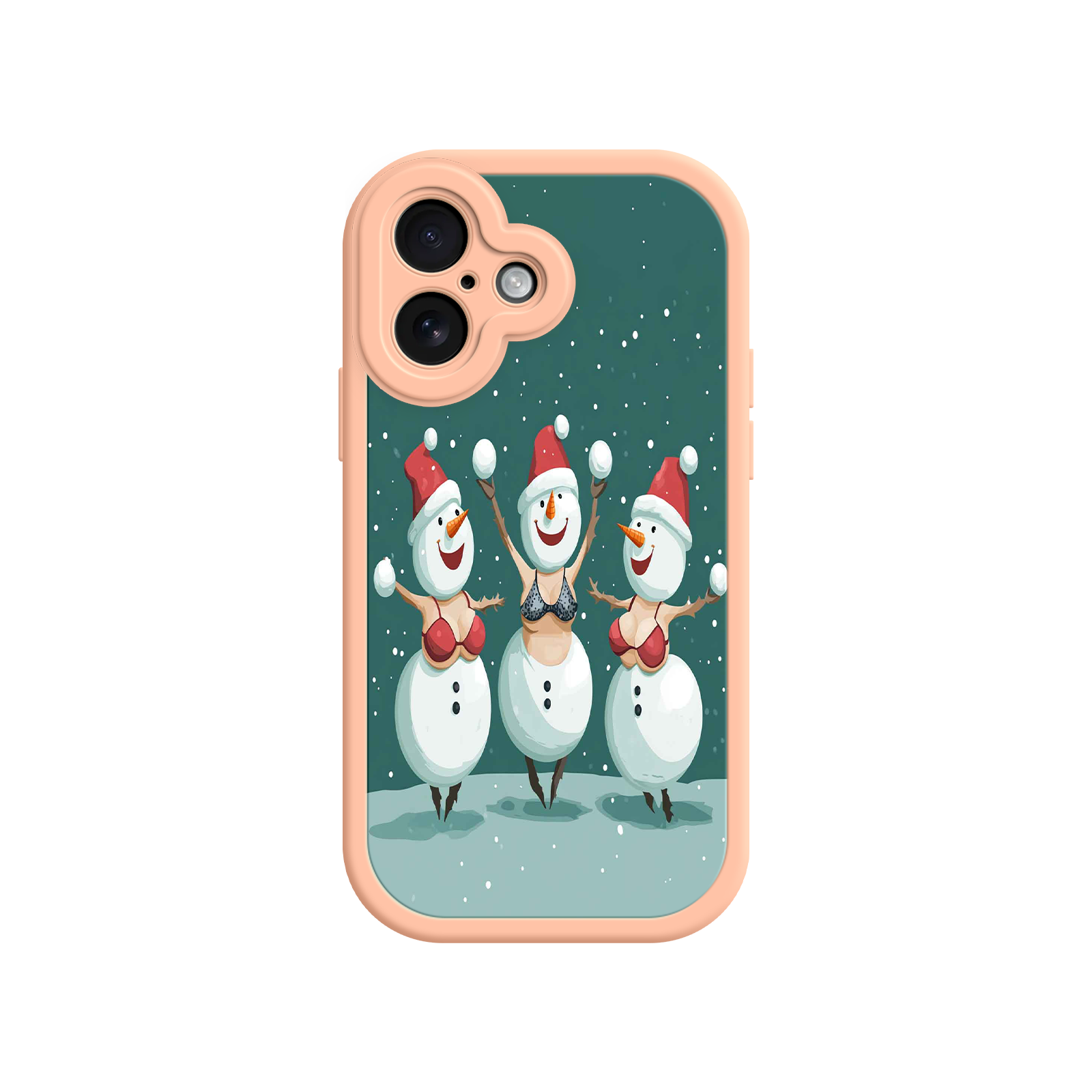 Festive Snowman iPhone 17 Case – Funny Christmas Art, Jolly Holiday Design, Soft Snowflakes