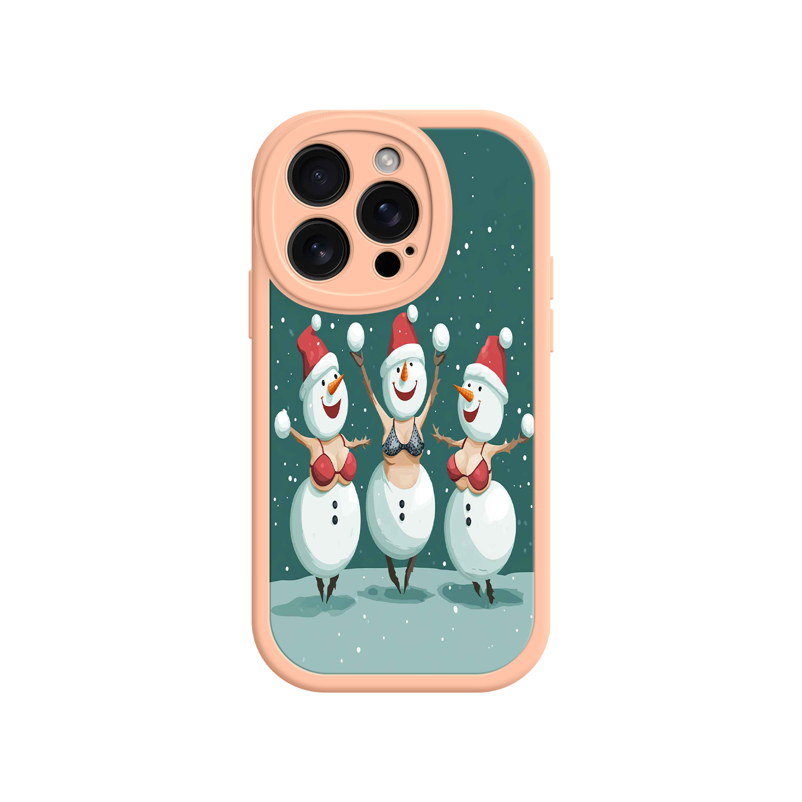 Festive Snowman iPhone 17 Case – Funny Christmas Art, Jolly Holiday Design, Soft Snowflakes
