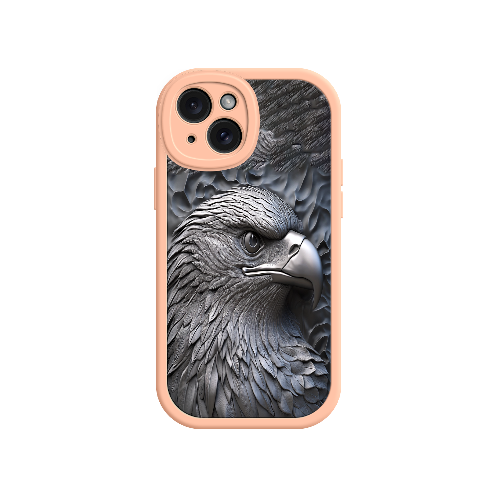 Embossed Eagle iPhone 17 Case – Grayscale 3D Design, Rugged Protective Cover, Symbol of Strength & Freedom