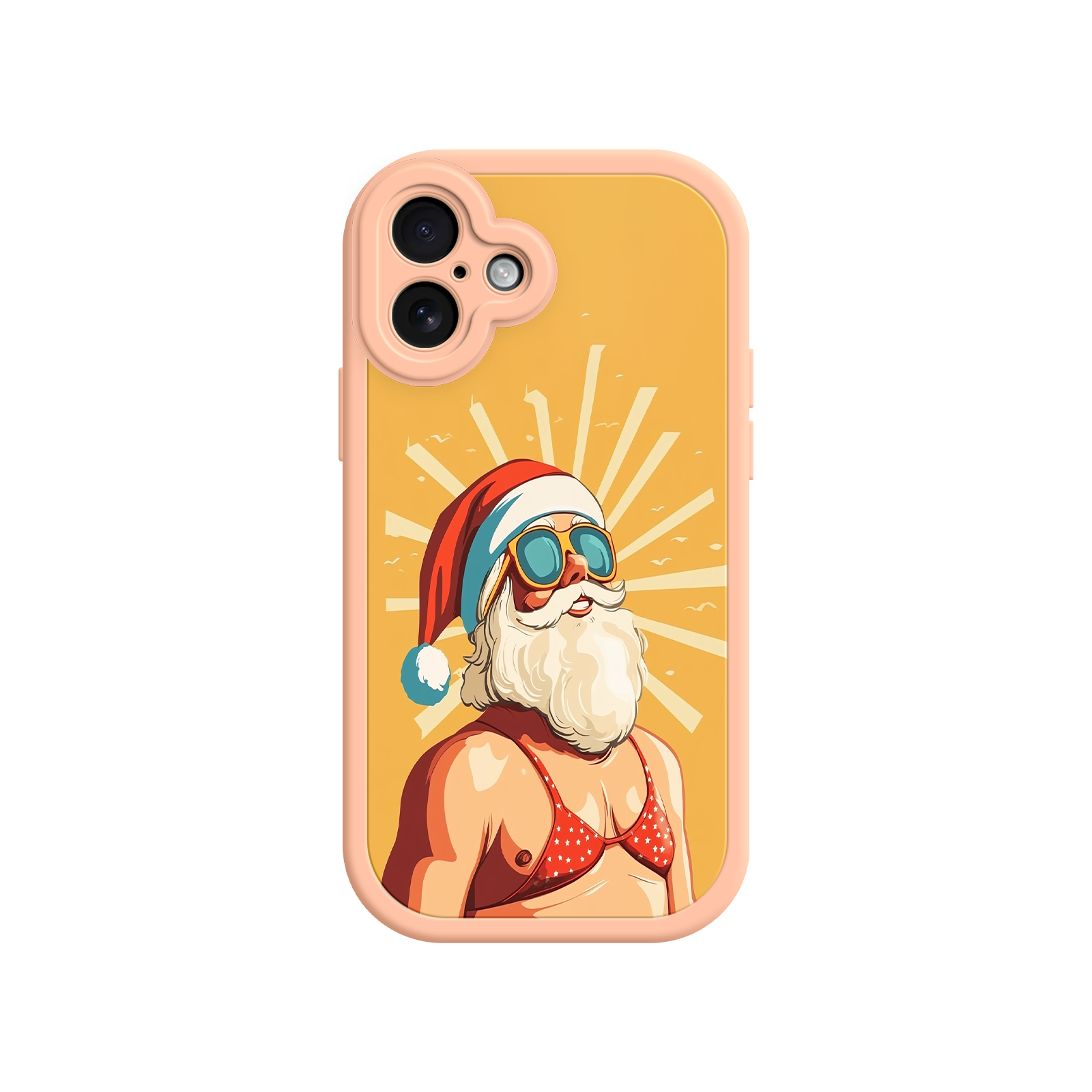 Tropical Santa phone case for Christmas party favors