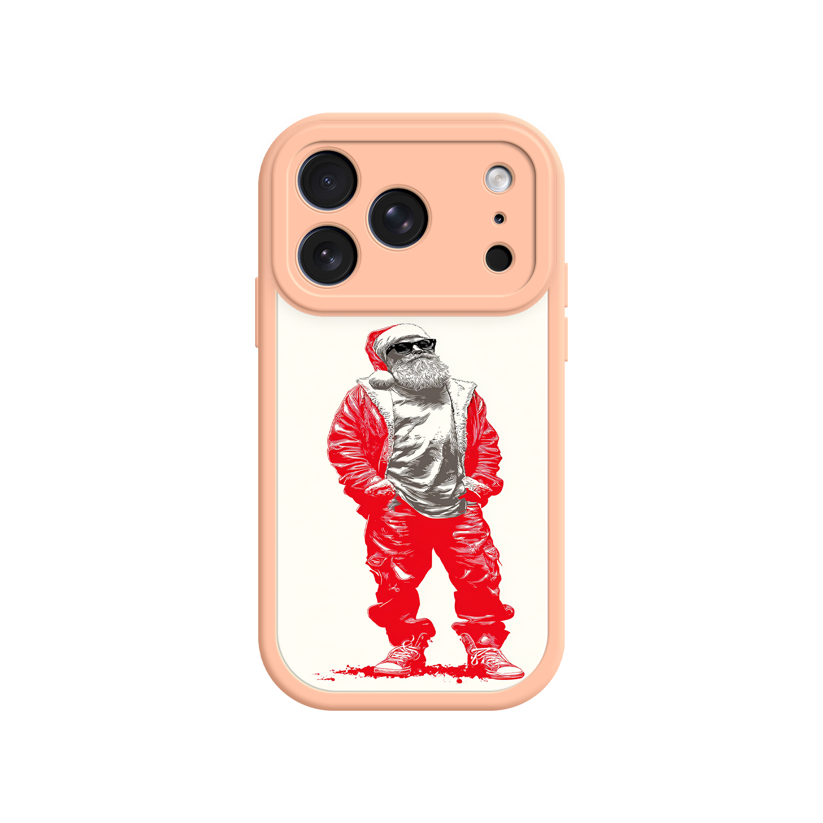 Red Santa streetwear phone case for holiday vibes