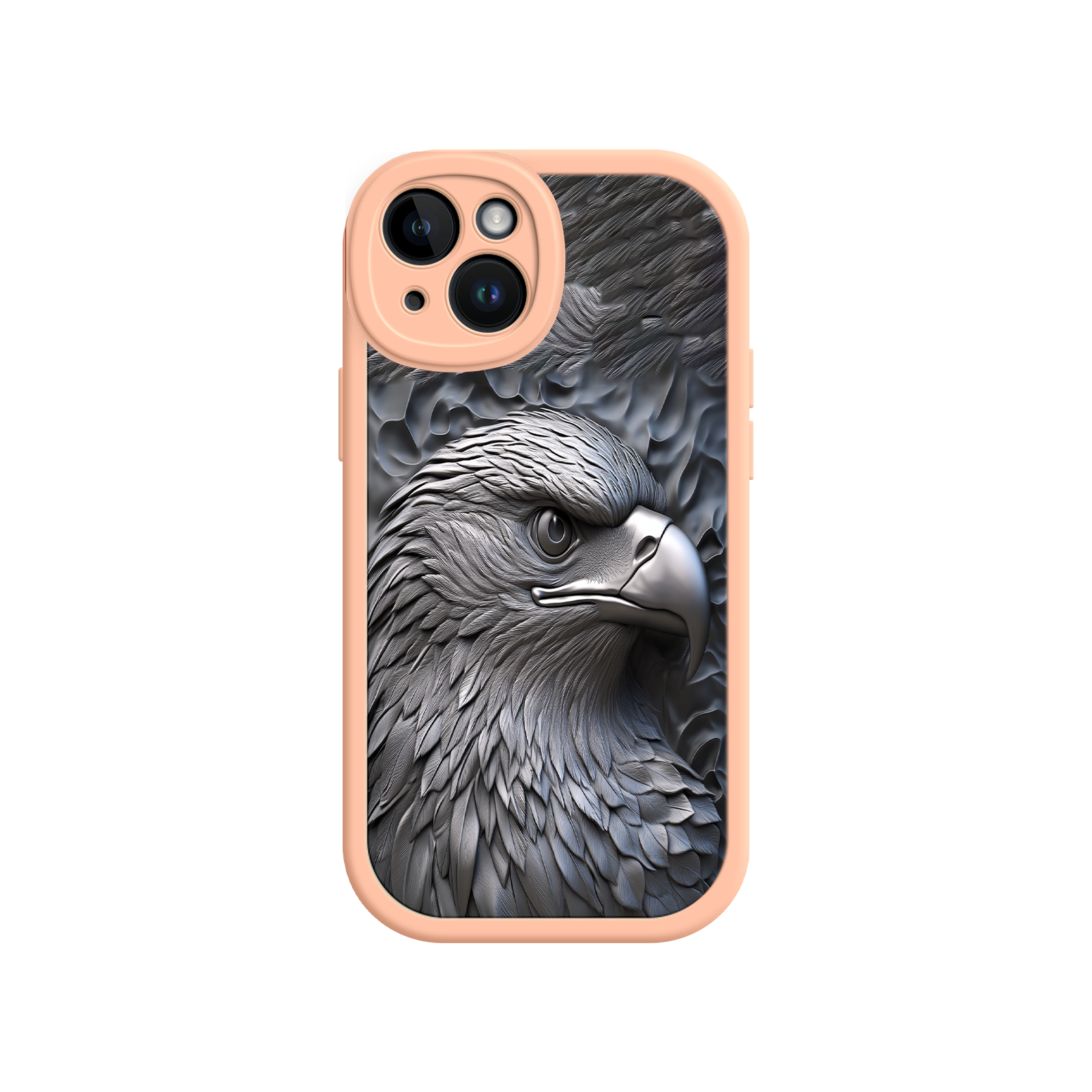 Embossed Eagle iPhone 17 Case – Grayscale 3D Design, Rugged Protective Cover, Symbol of Strength & Freedom