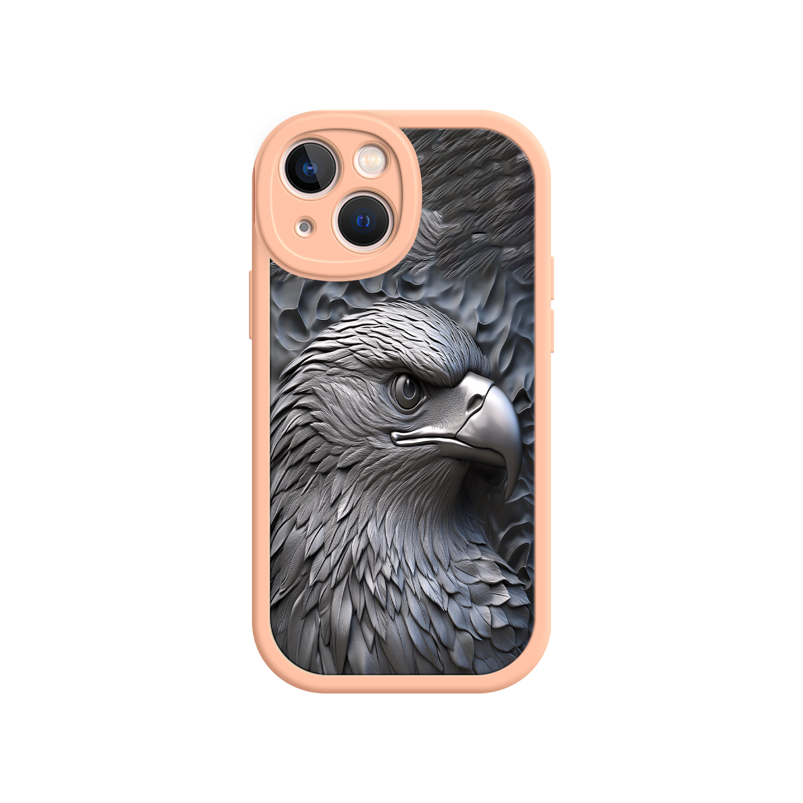 Embossed Eagle iPhone 17 Case – Grayscale 3D Design, Rugged Protective Cover, Symbol of Strength & Freedom