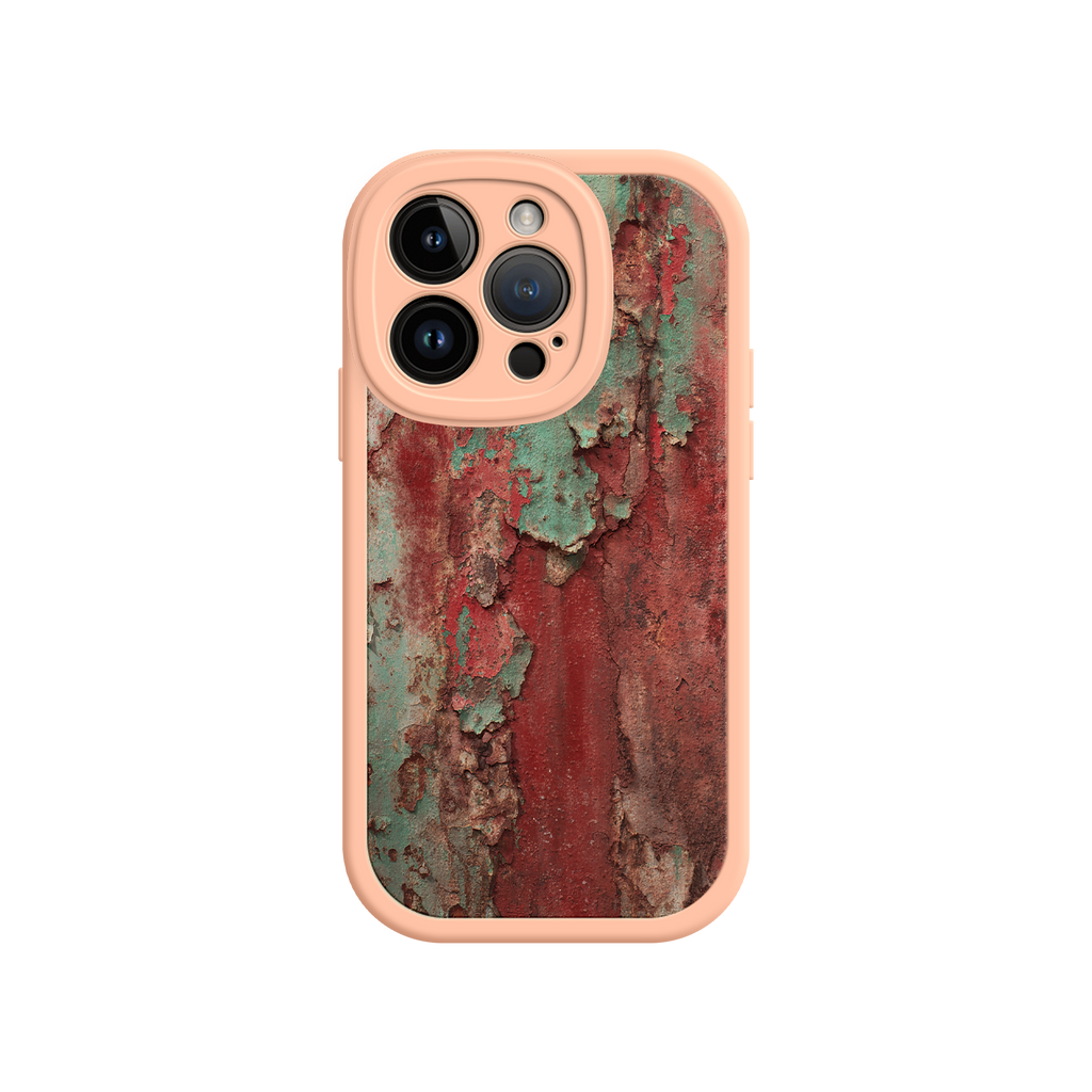 Rusty metal phone case with bold artistic flair