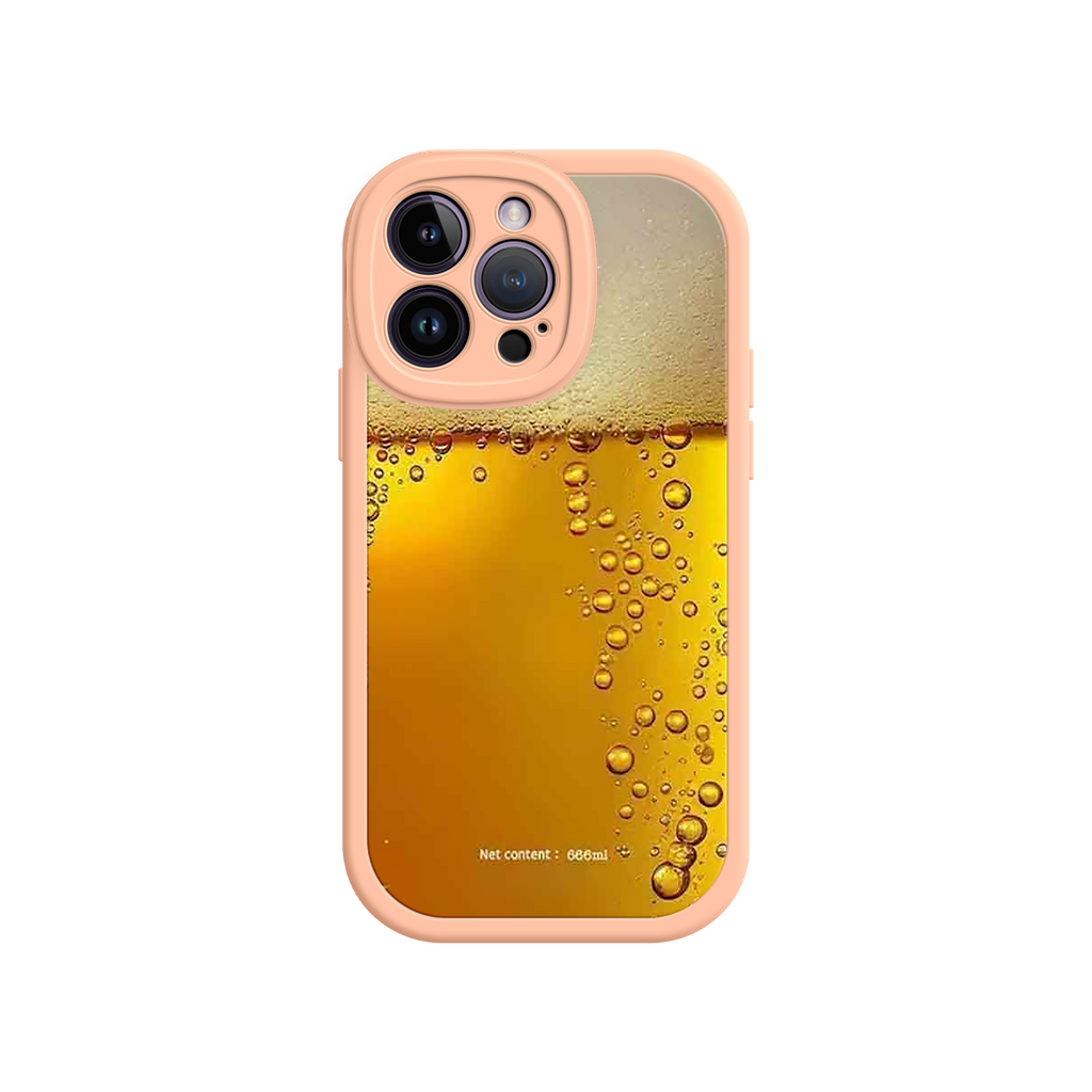 Funny Beer Glass Phone Case – Realistic Foam Design, Novelty Gift for Beer Lovers