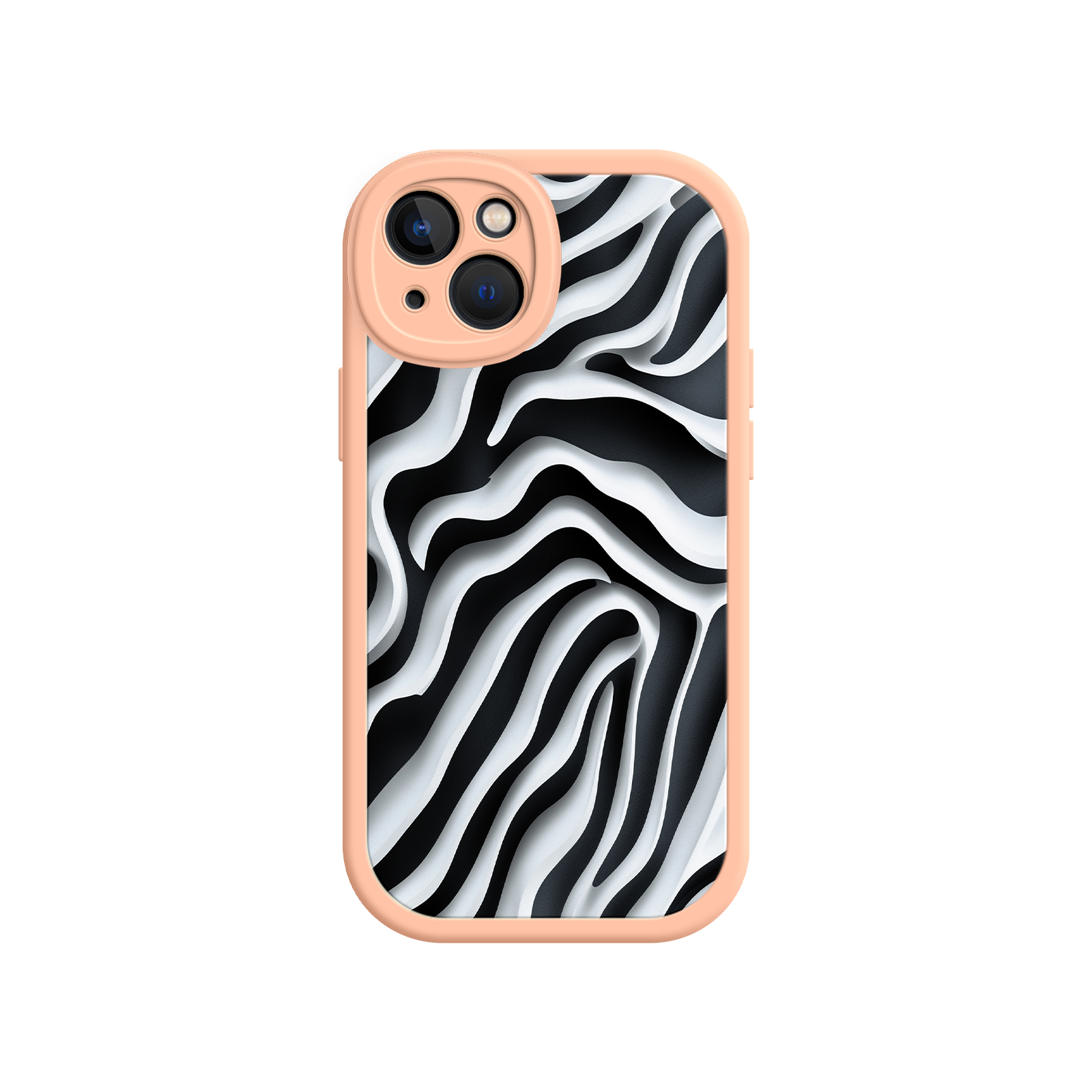 Zebra Pattern iPhone 17 Case – Black & White Protective Cover for iPhone 16 Pro / Max