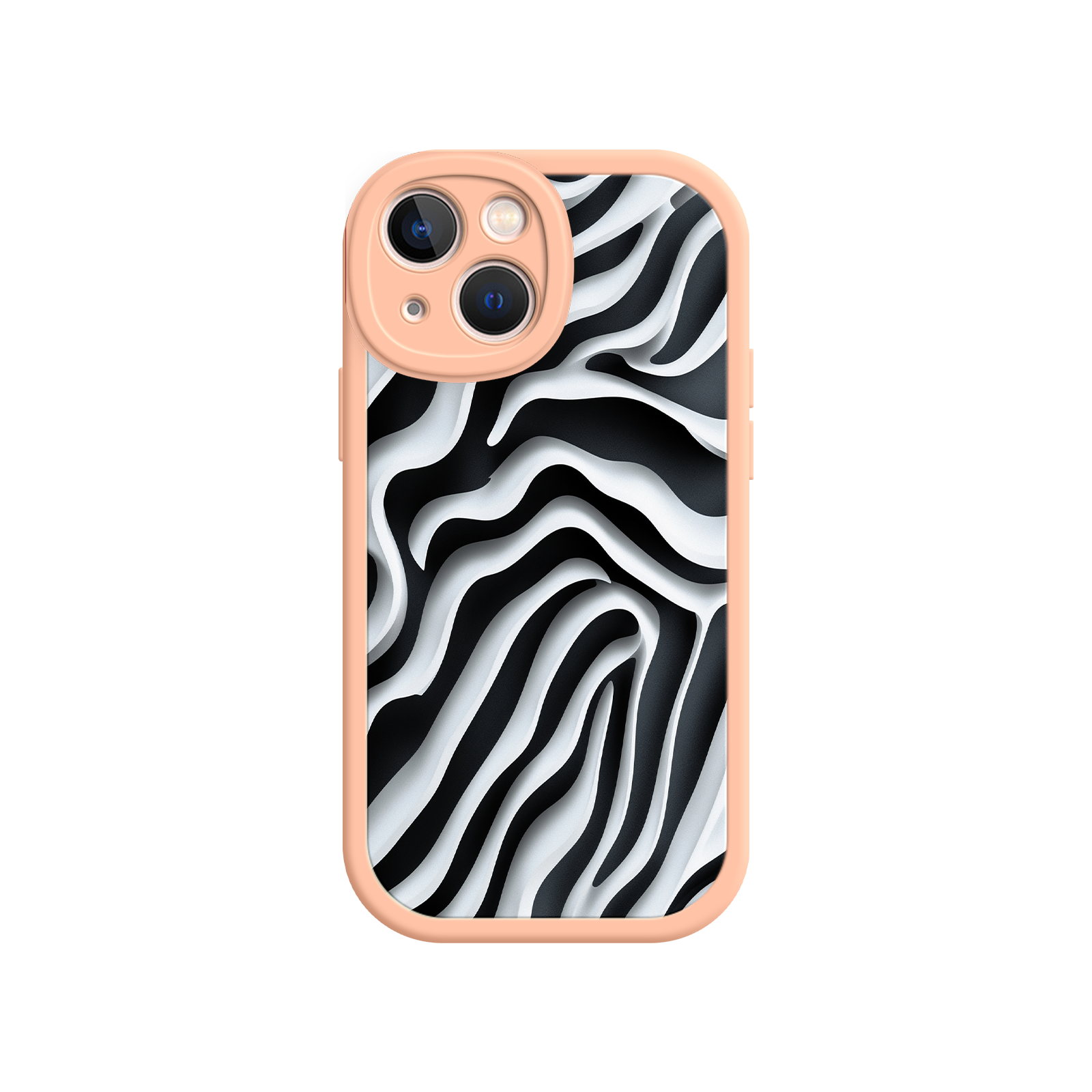 Zebra Pattern iPhone 17 Case – Black & White Protective Cover for iPhone 16 Pro / Max
