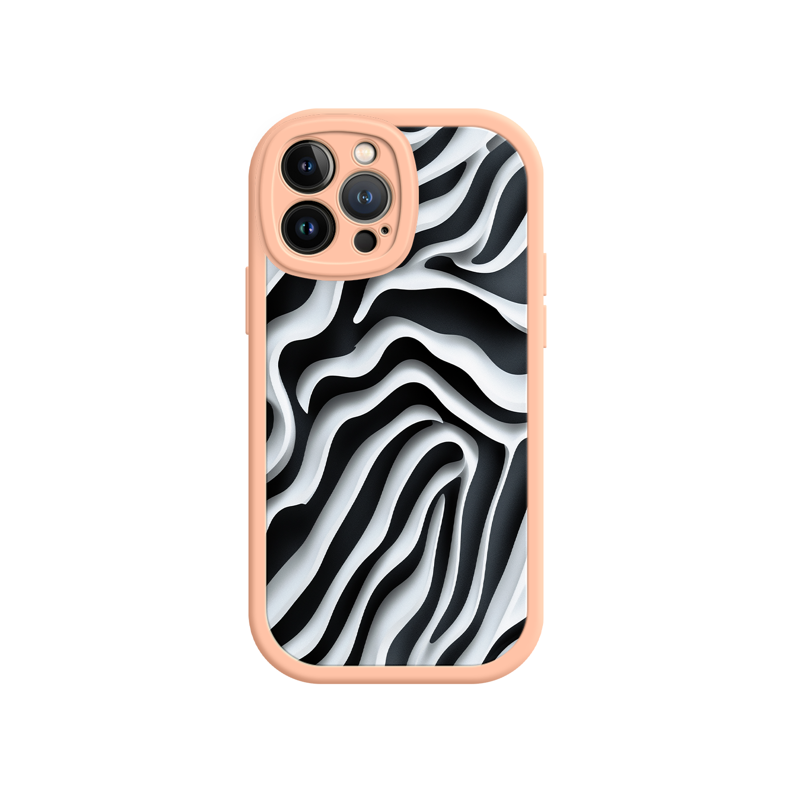 Zebra Pattern iPhone 17 Case – Black & White Protective Cover for iPhone 16 Pro / Max
