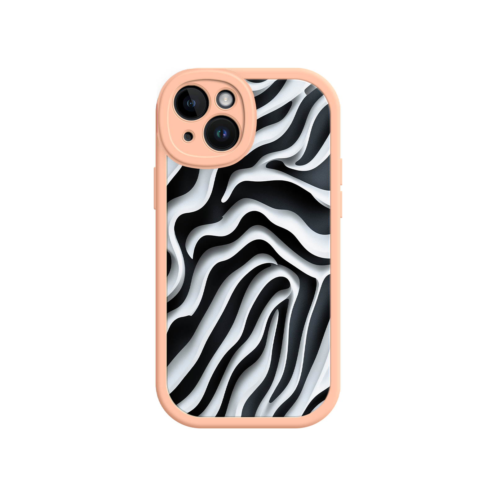 Zebra Pattern iPhone 17 Case – Black & White Protective Cover for iPhone 16 Pro / Max