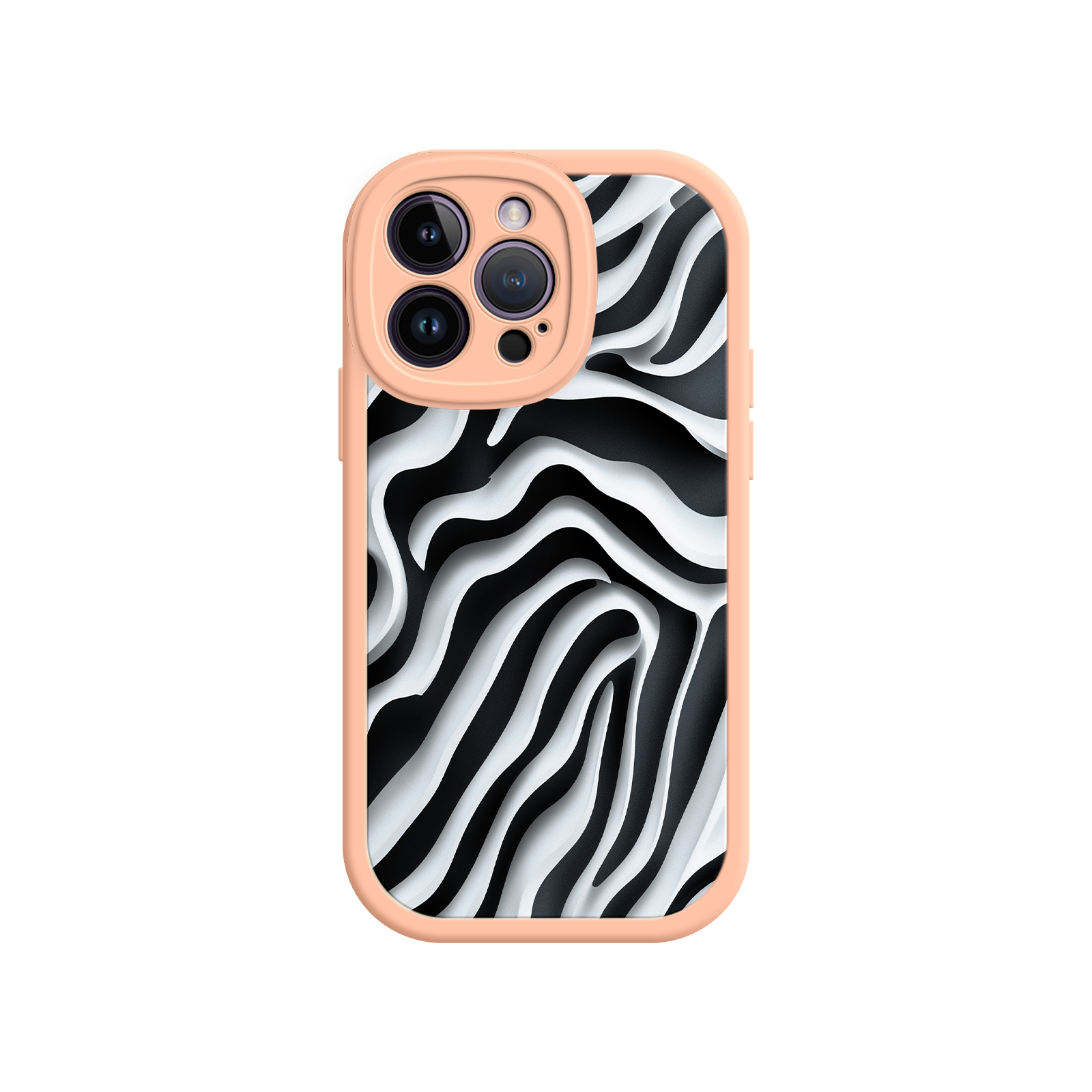 Zebra Pattern iPhone 17 Case – Black & White Protective Cover for iPhone 16 Pro / Max