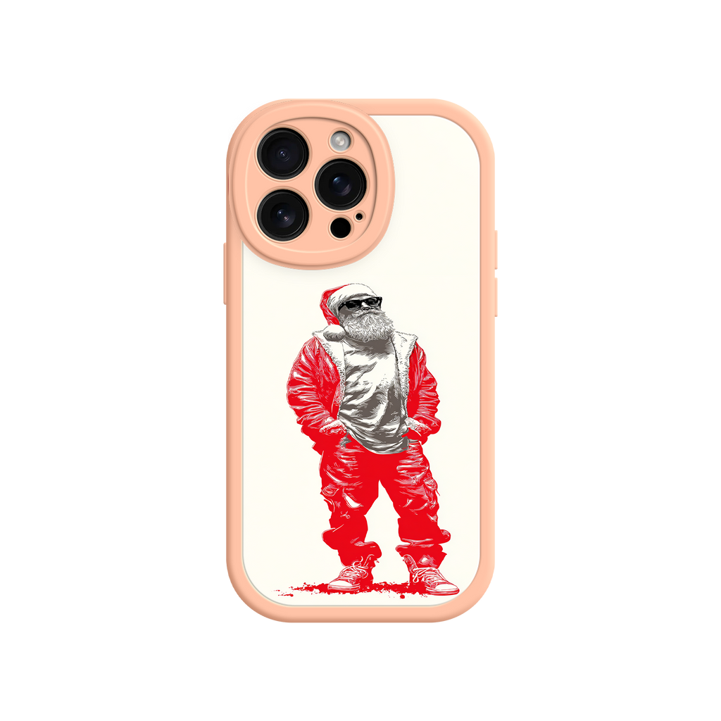 Fashion-forward Santa Claus phone case in red